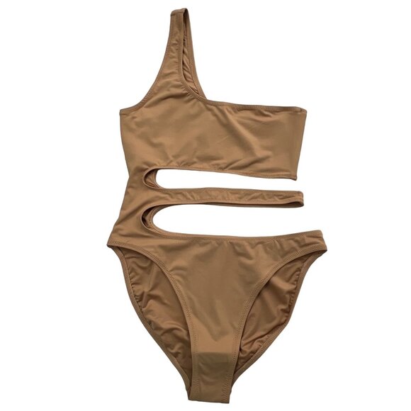 SKIMS Swim One Shoulder Monokini Ochre Womens Small - Picture 13 of 14